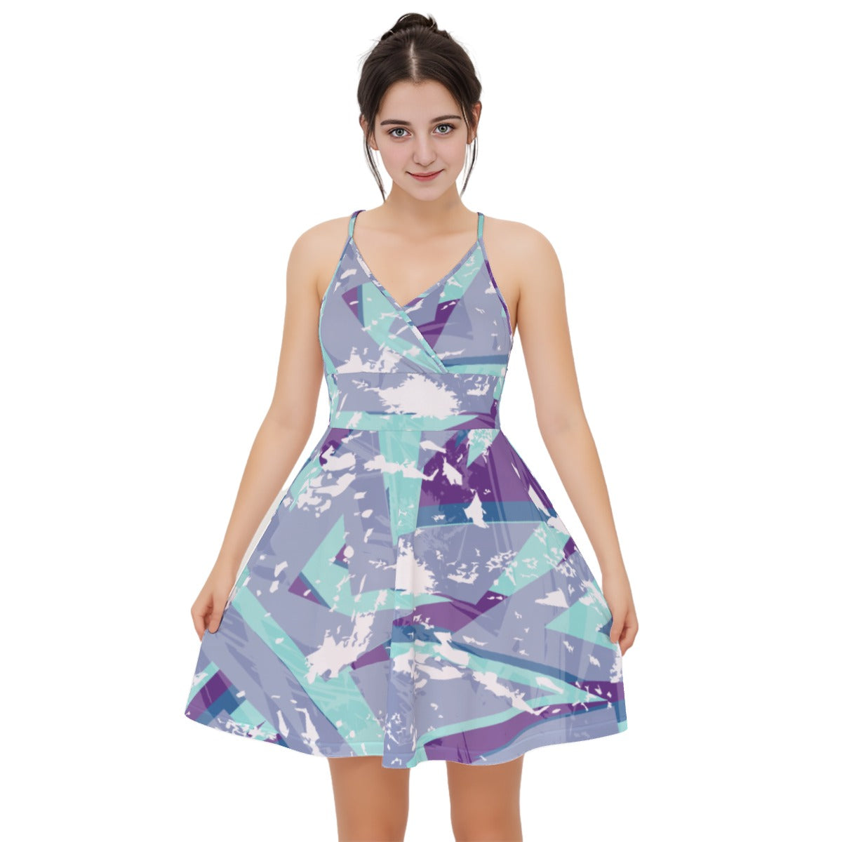 All-Over Print Women‘s Cross Cami Dress