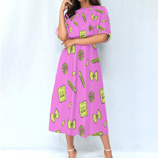 All-Over Print Women's Elastic Waist Dress