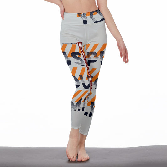 All-Over Print Women's High Waist Leggings | Side Stitch Closure