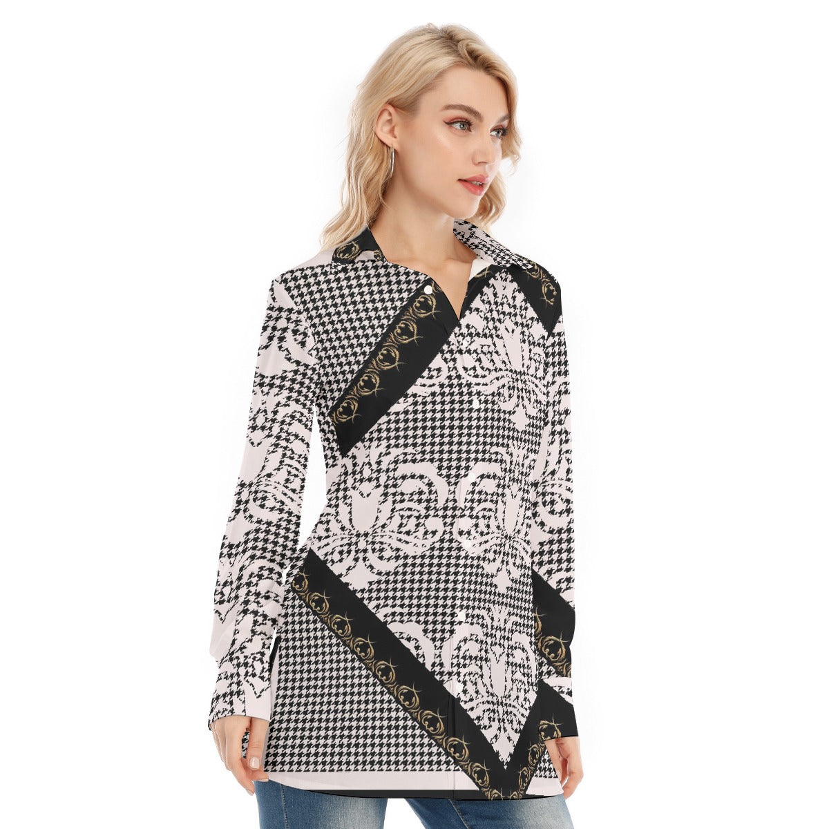 All-Over Print Women's Long Shirt