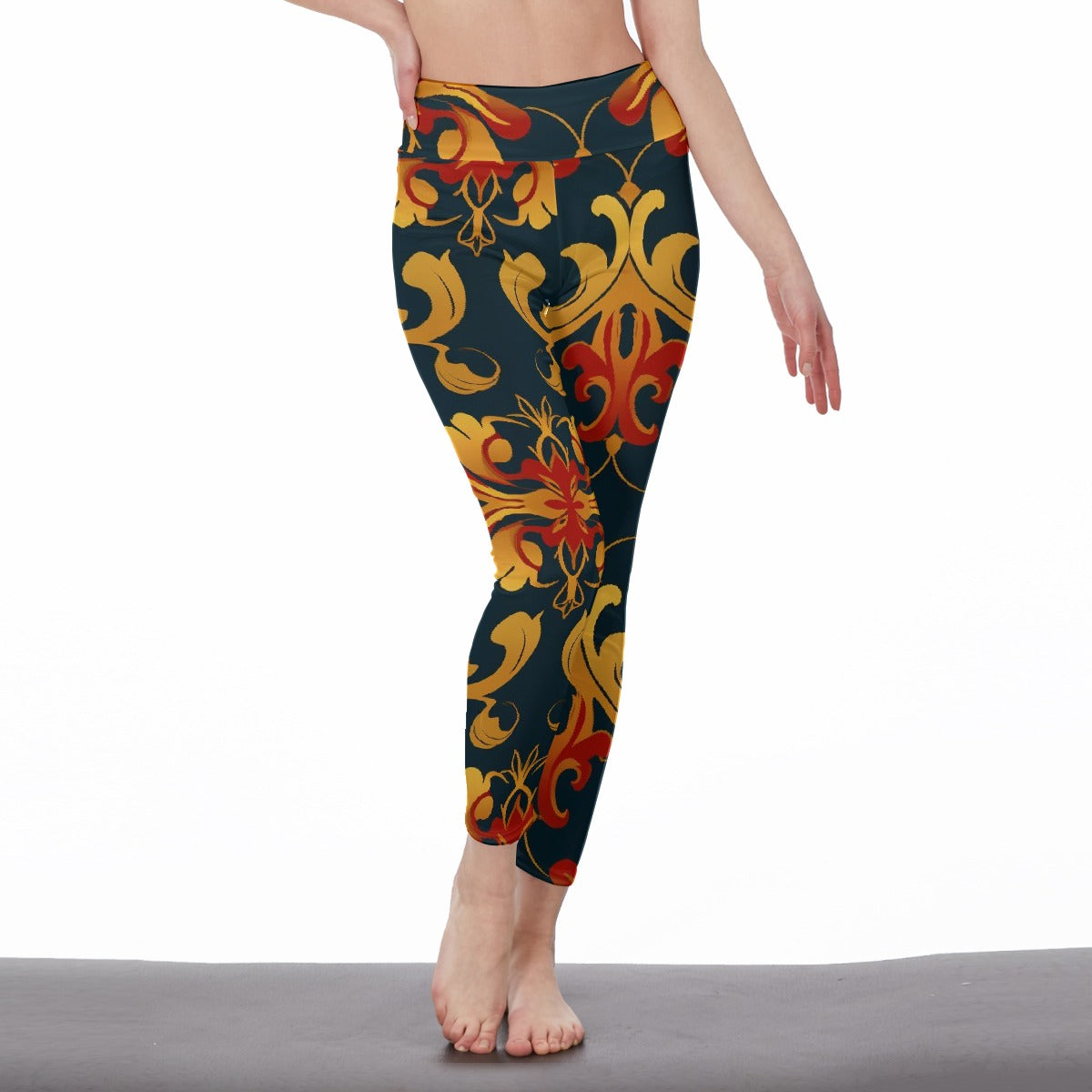 All-Over Print Women's High Waist Leggings | Side Stitch Closure