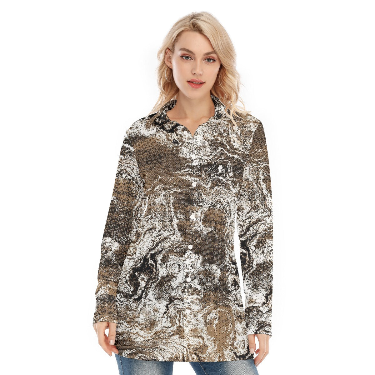 All-Over Print Women's Long Shirt