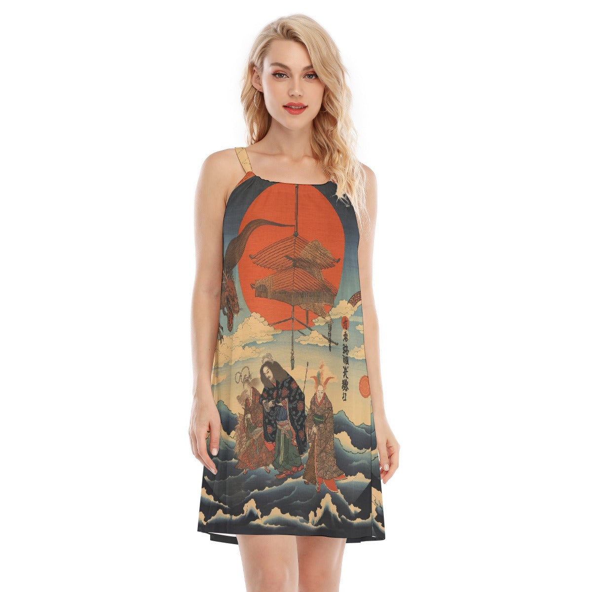 All-Over Print Women's O-neck Cami Dress