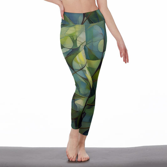 All-Over Print Women's High Waist Leggings | Side Stitch Closure