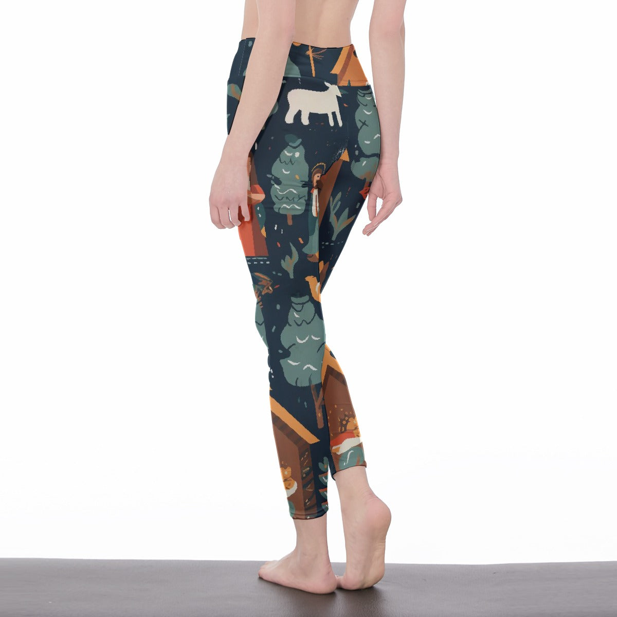 All-Over Print Women's High Waist Leggings | Side Stitch Closure