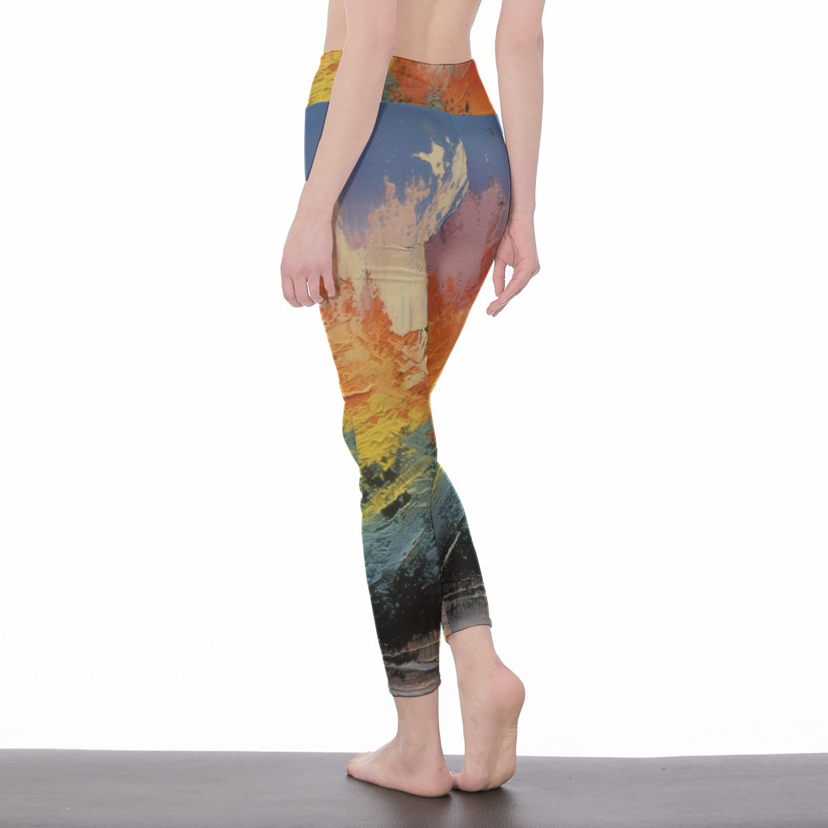 All-Over Print Women's High Waist Leggings | Side Stitch Closure