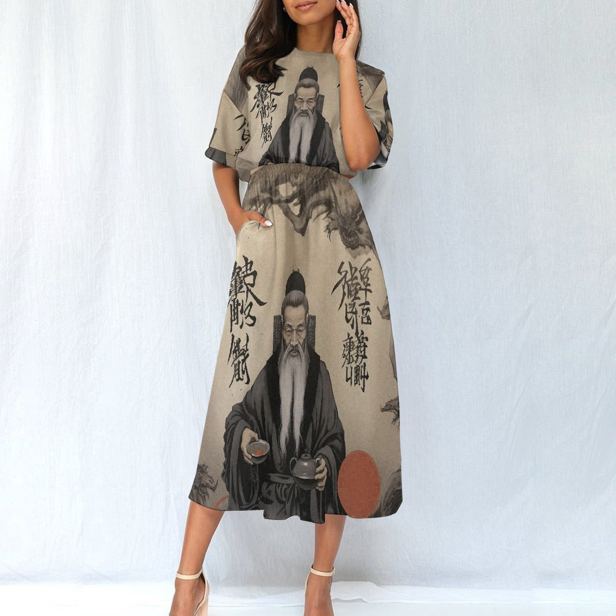 All-Over Print Women's Elastic Waist Dress