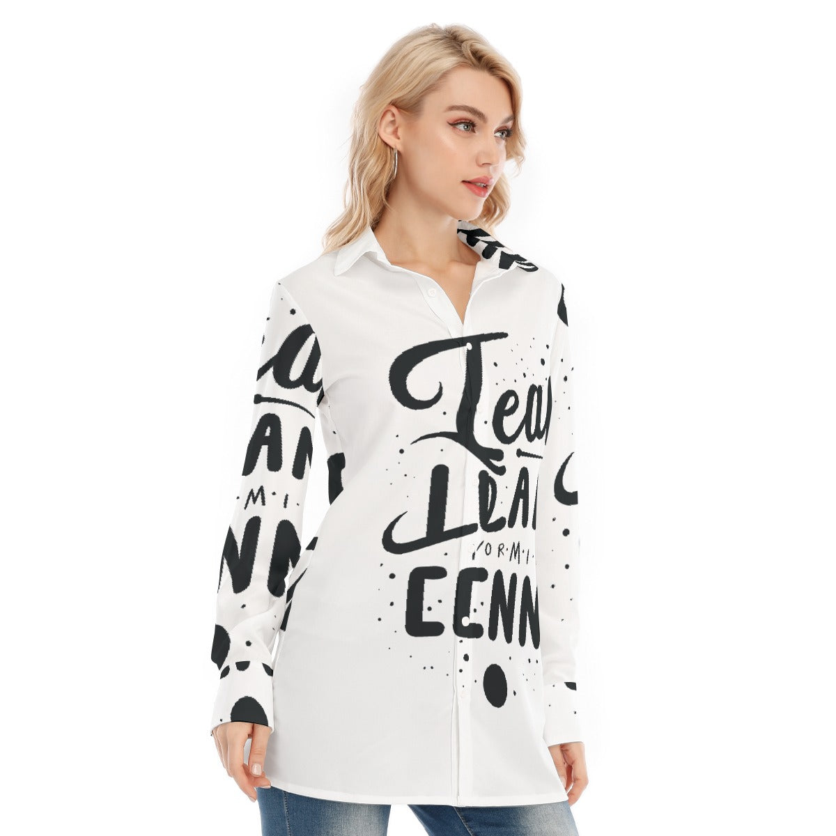 All-Over Print Women's Long Shirt