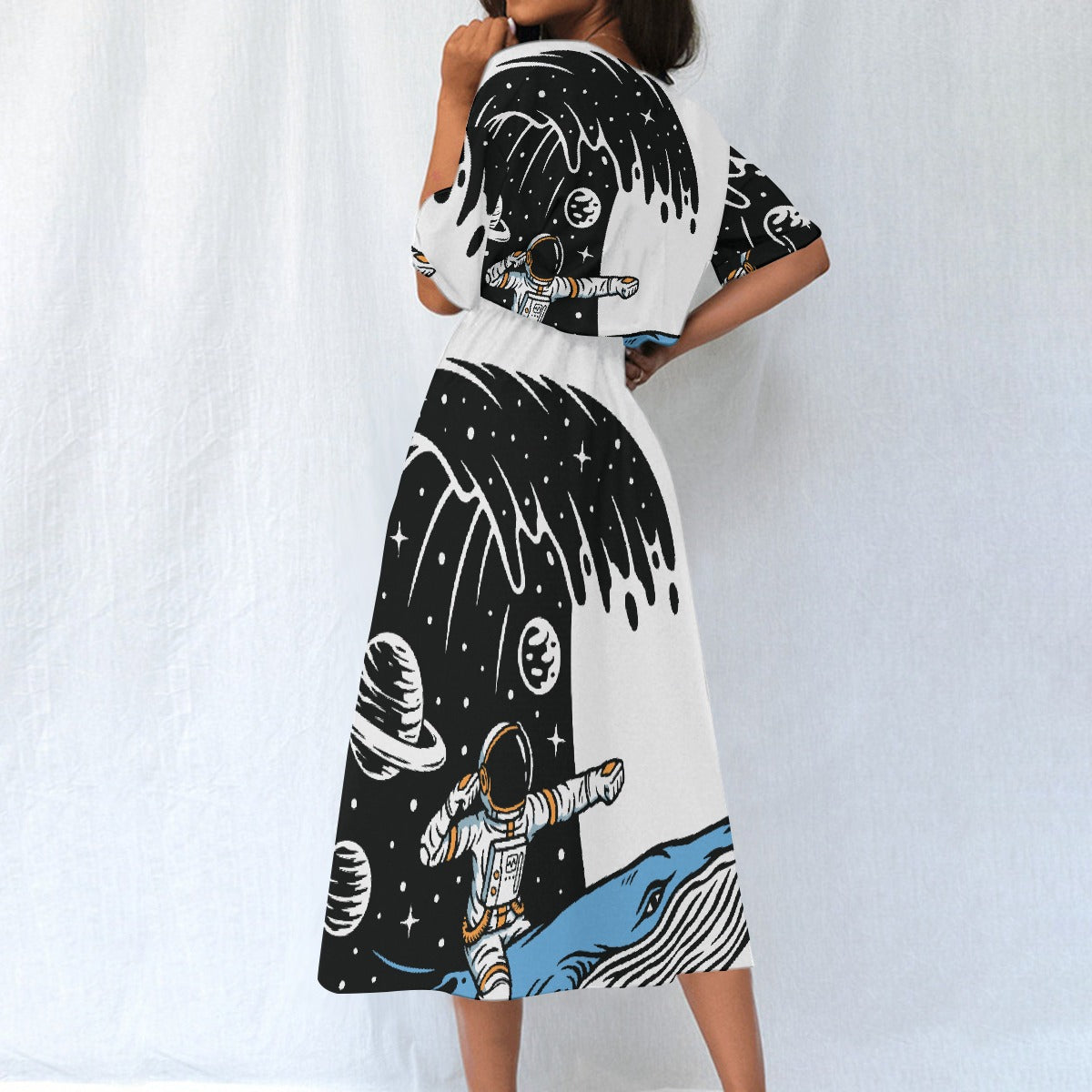 All-Over Print Women's Elastic Waist Dress