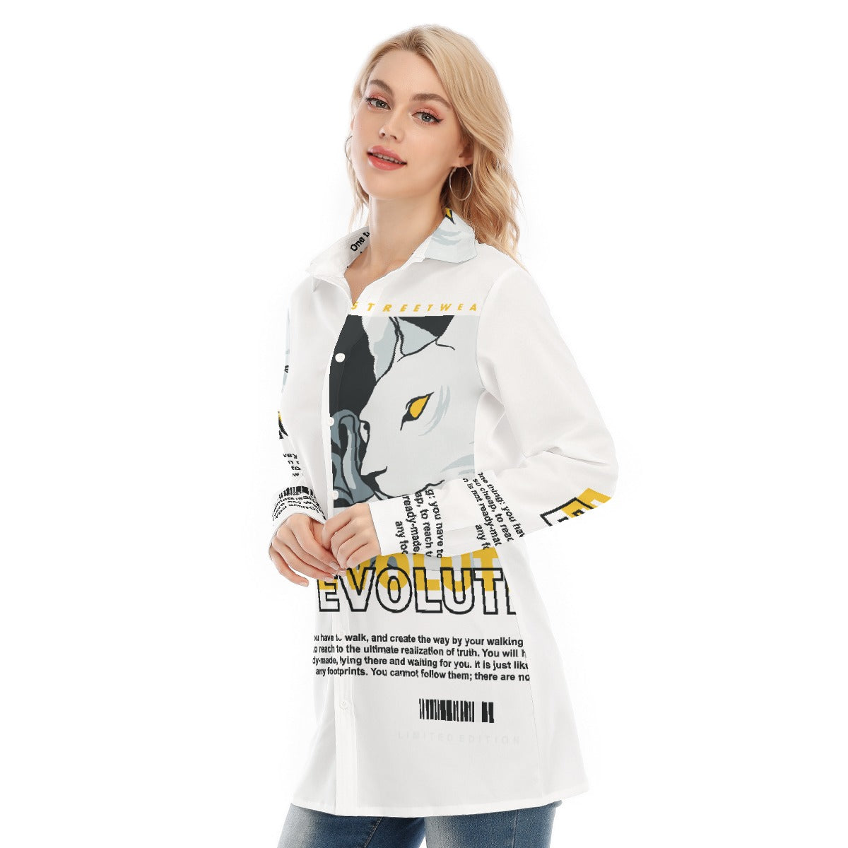 All-Over Print Women's Long Shirt