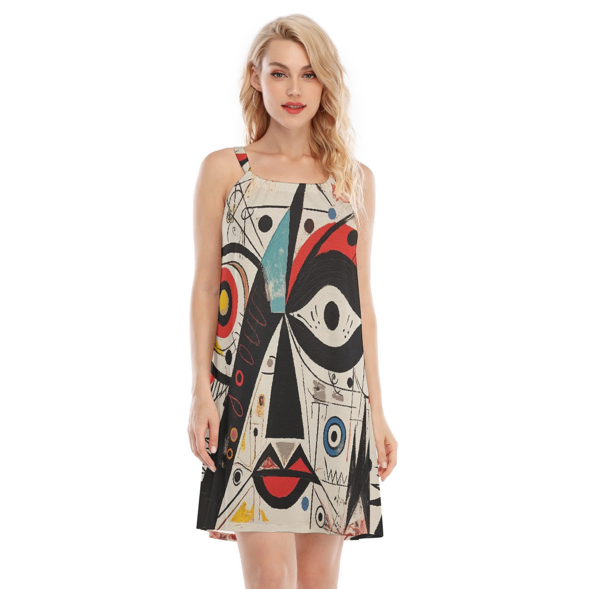 All-Over Print Women's O-neck Cami Dress