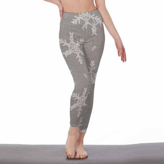 All-Over Print Women's High Waist Leggings | Side Stitch Closure