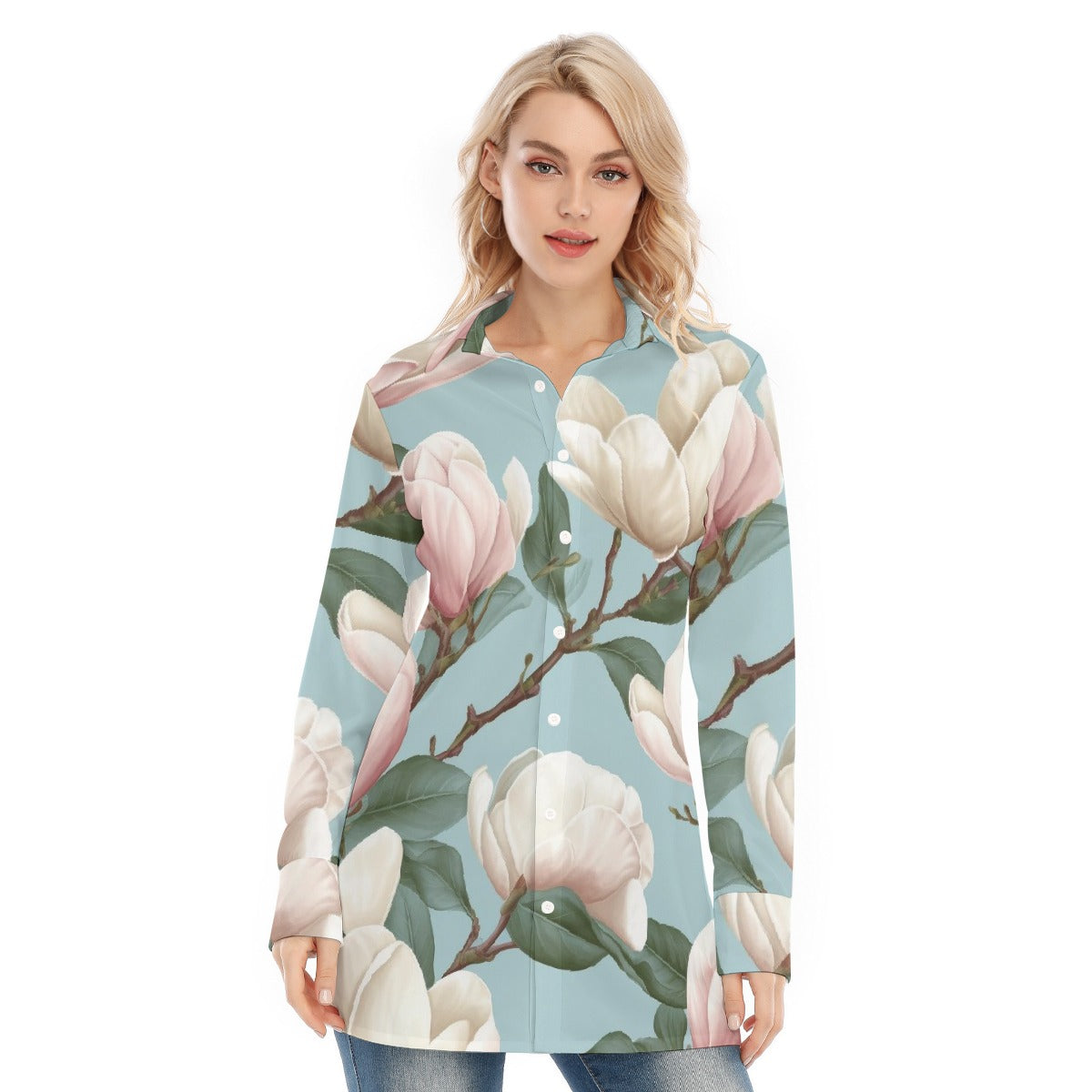 All-Over Print Women's Long Shirt