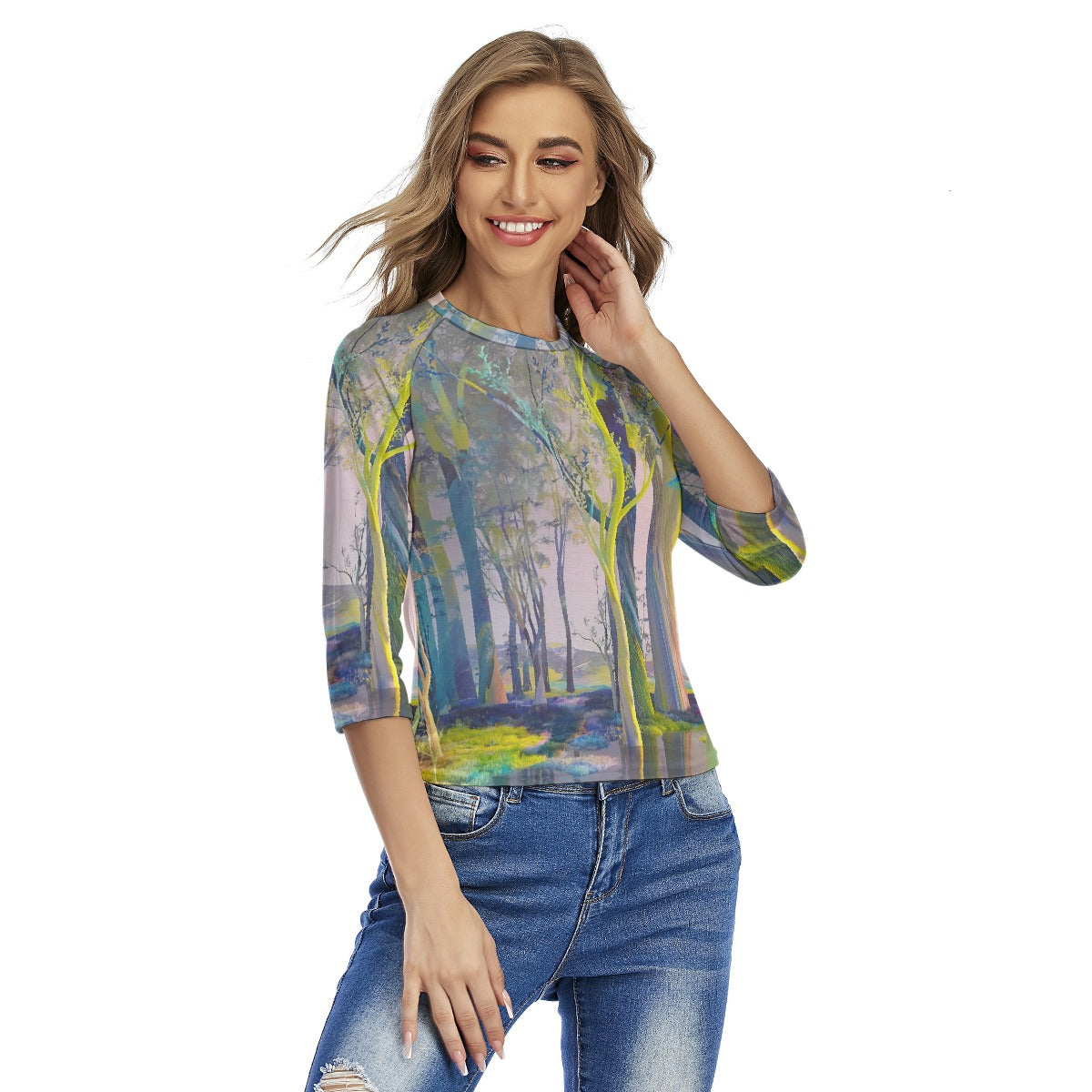 All-Over Print Women's Raglan Sleeves T-shirts