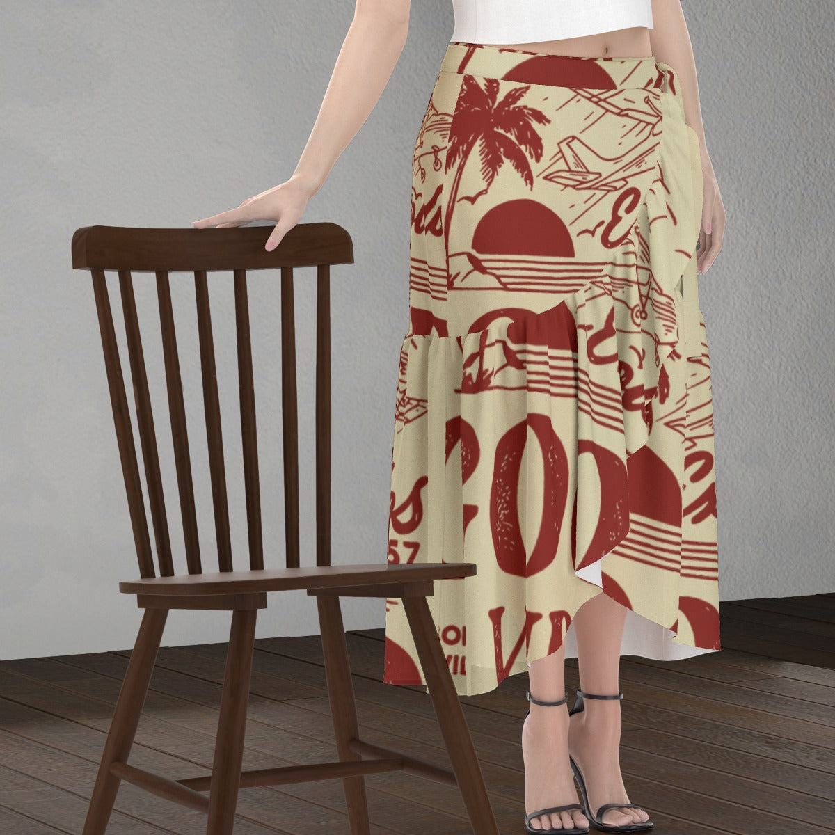 All-Over Print Women's Wrap Skirt