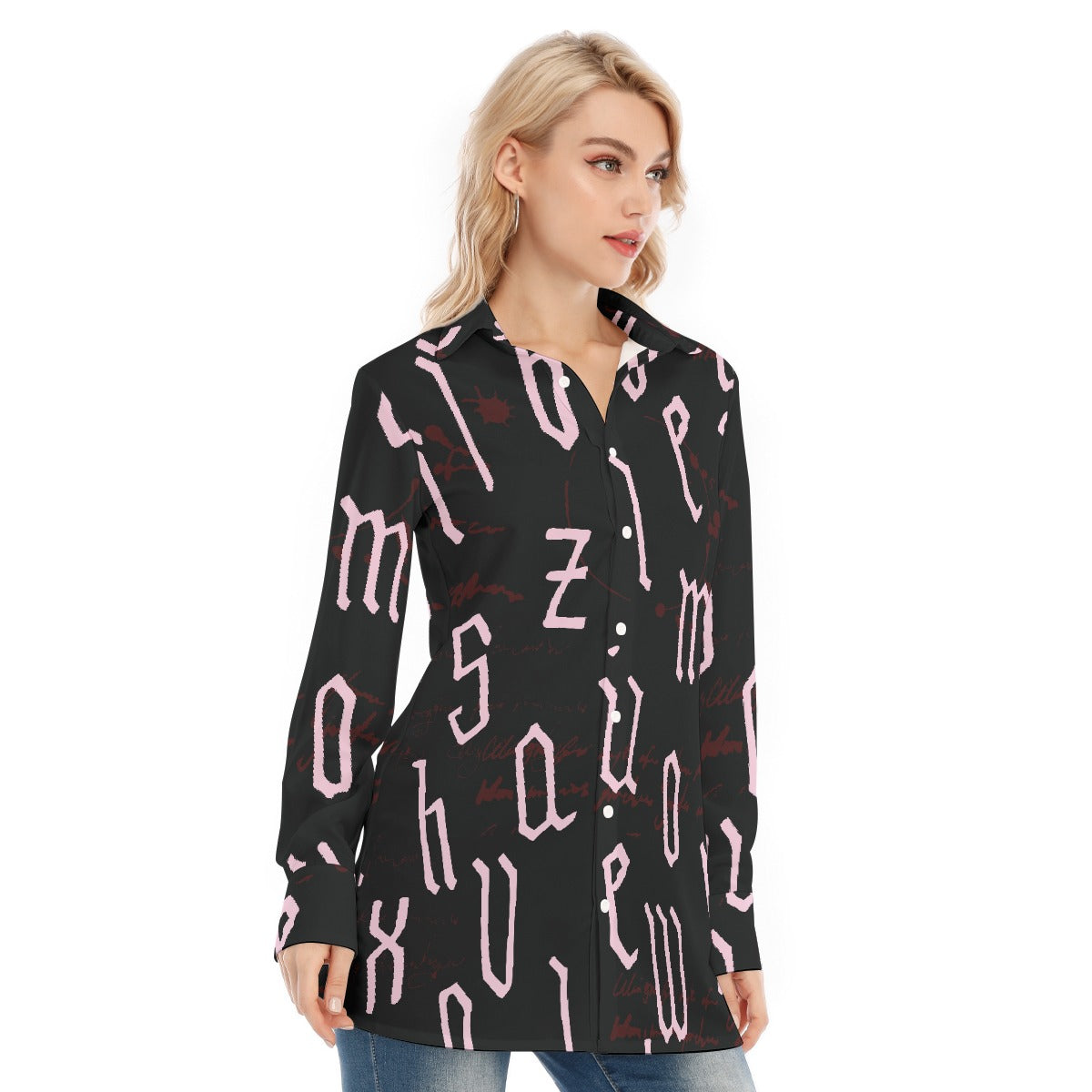 All-Over Print Women's Long Shirt