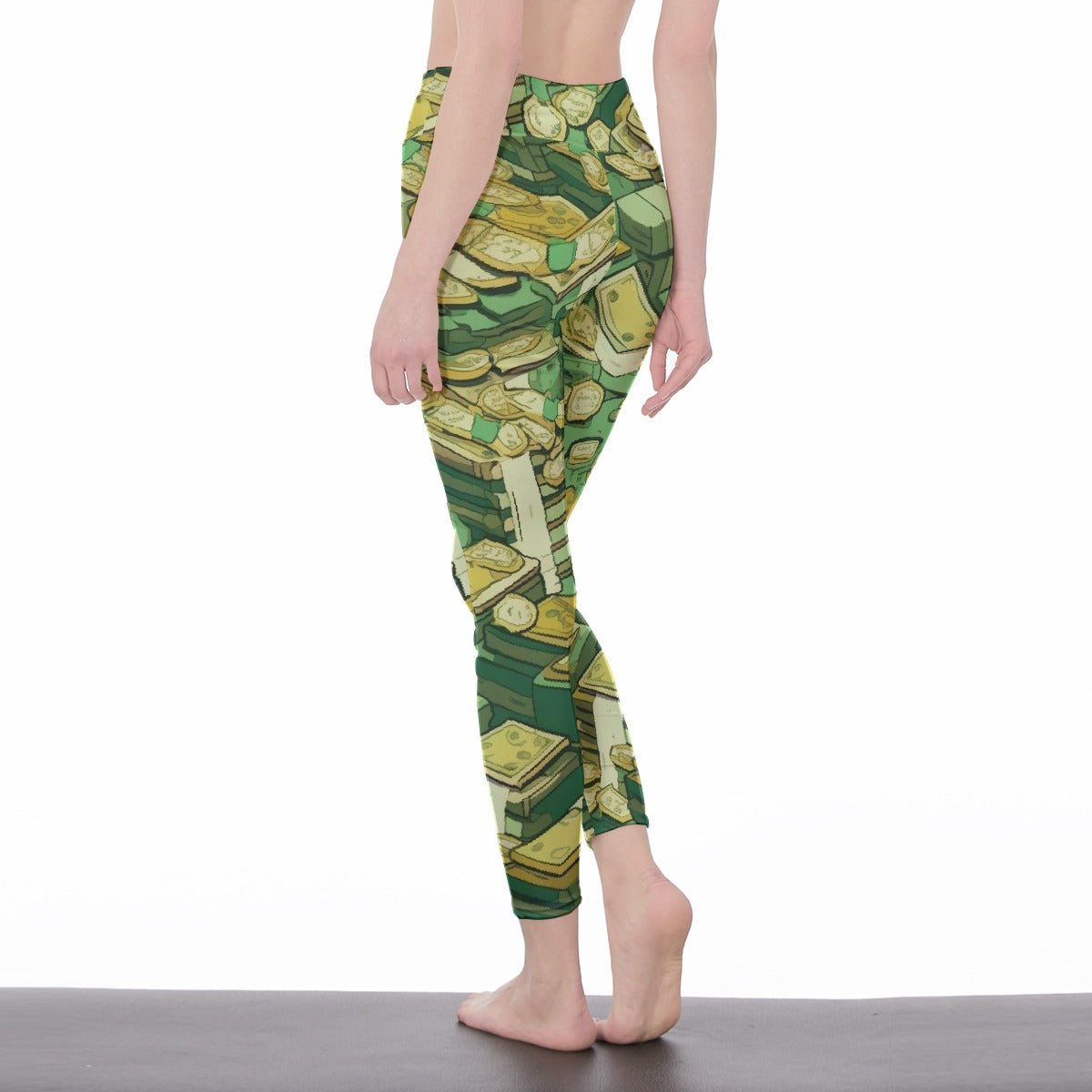 All-Over Print Women's High Waist Leggings | Side Stitch Closure