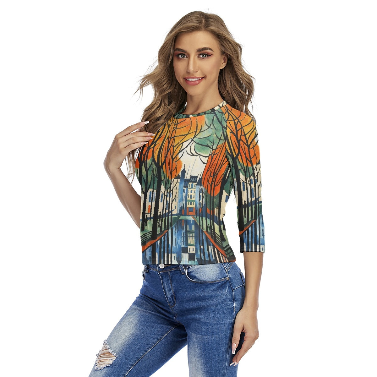 All-Over Print Women's Raglan Sleeves T-shirts