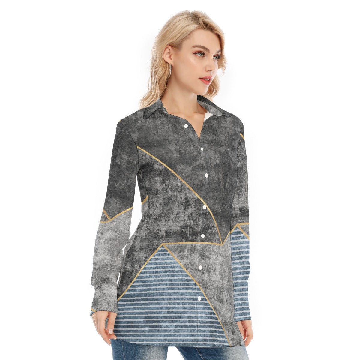 All-Over Print Women's Long Shirt