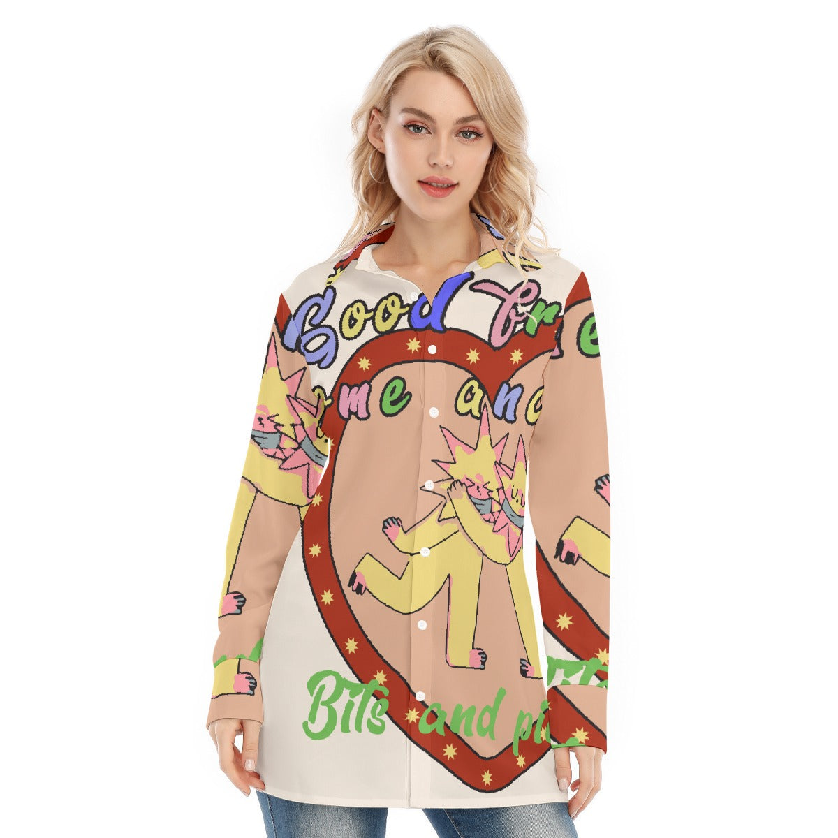 All-Over Print Women's Long Shirt