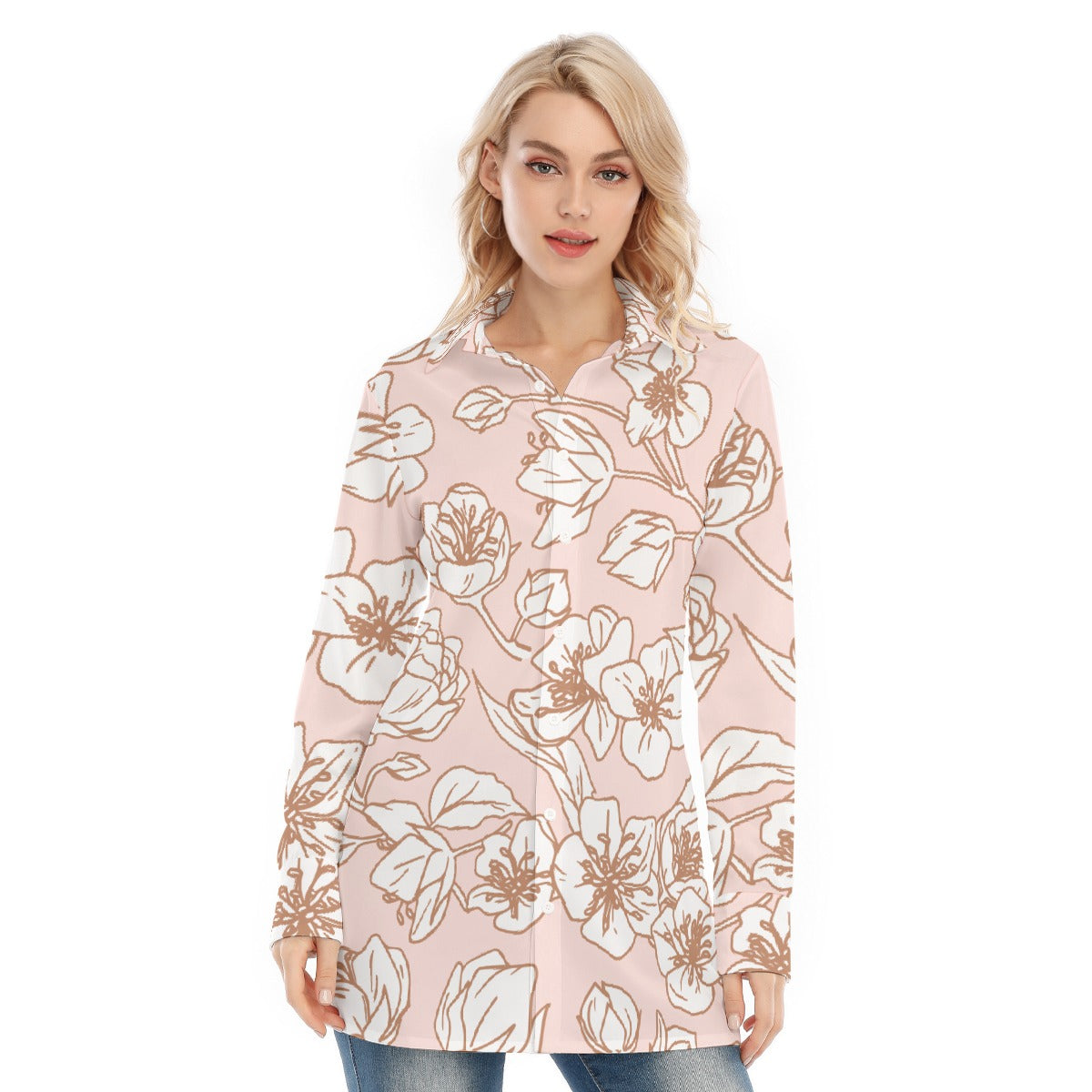 All-Over Print Women's Long Shirt