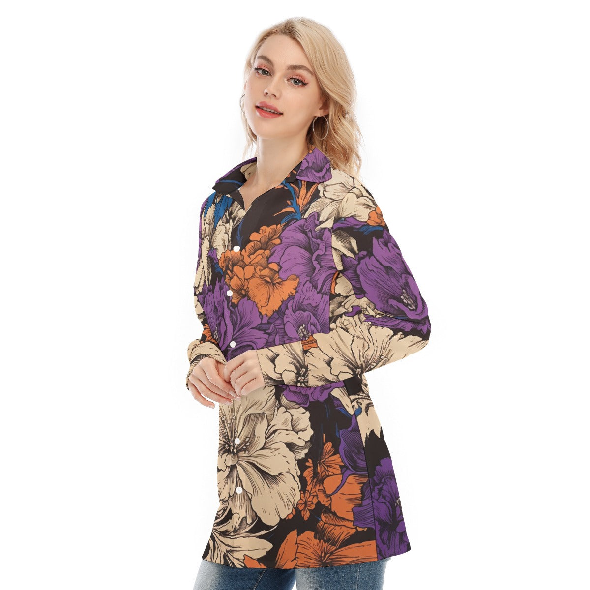 All-Over Print Women's Long Shirt