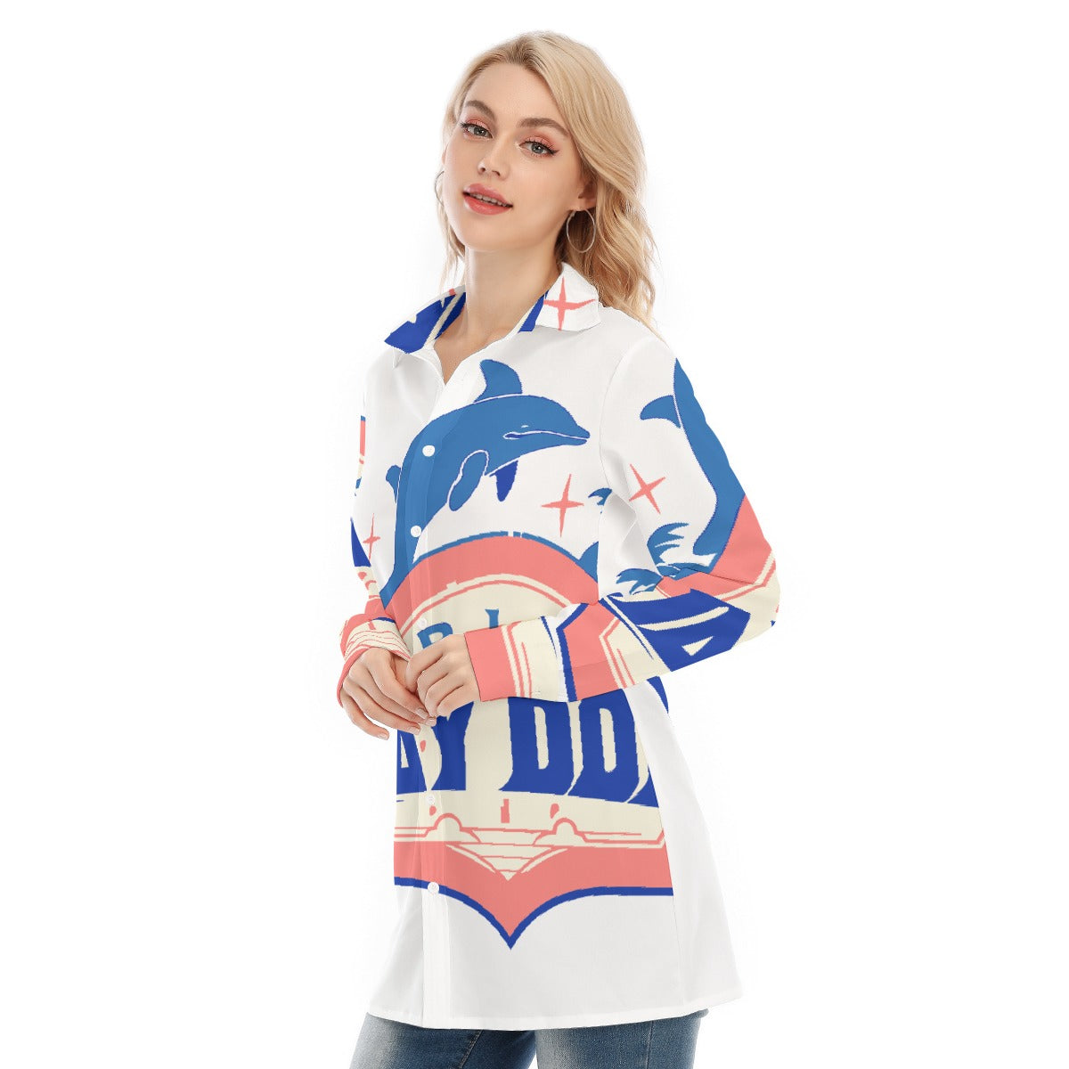 All-Over Print Women's Long Shirt