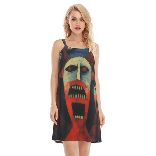 All-Over Print Women's O-neck Cami Dress