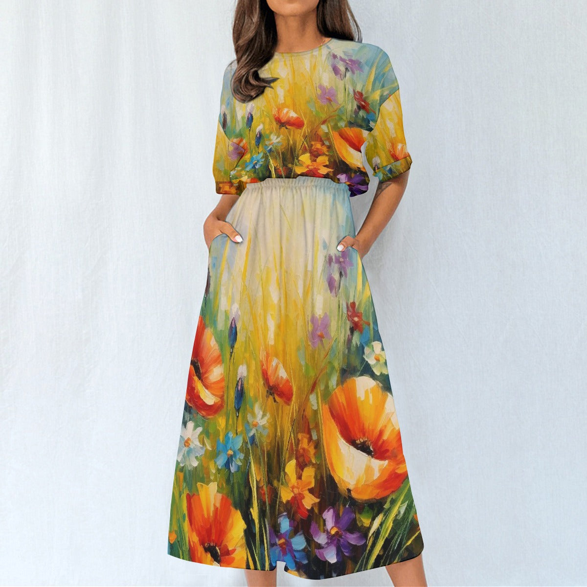 All-Over Print Women's Elastic Waist Dress