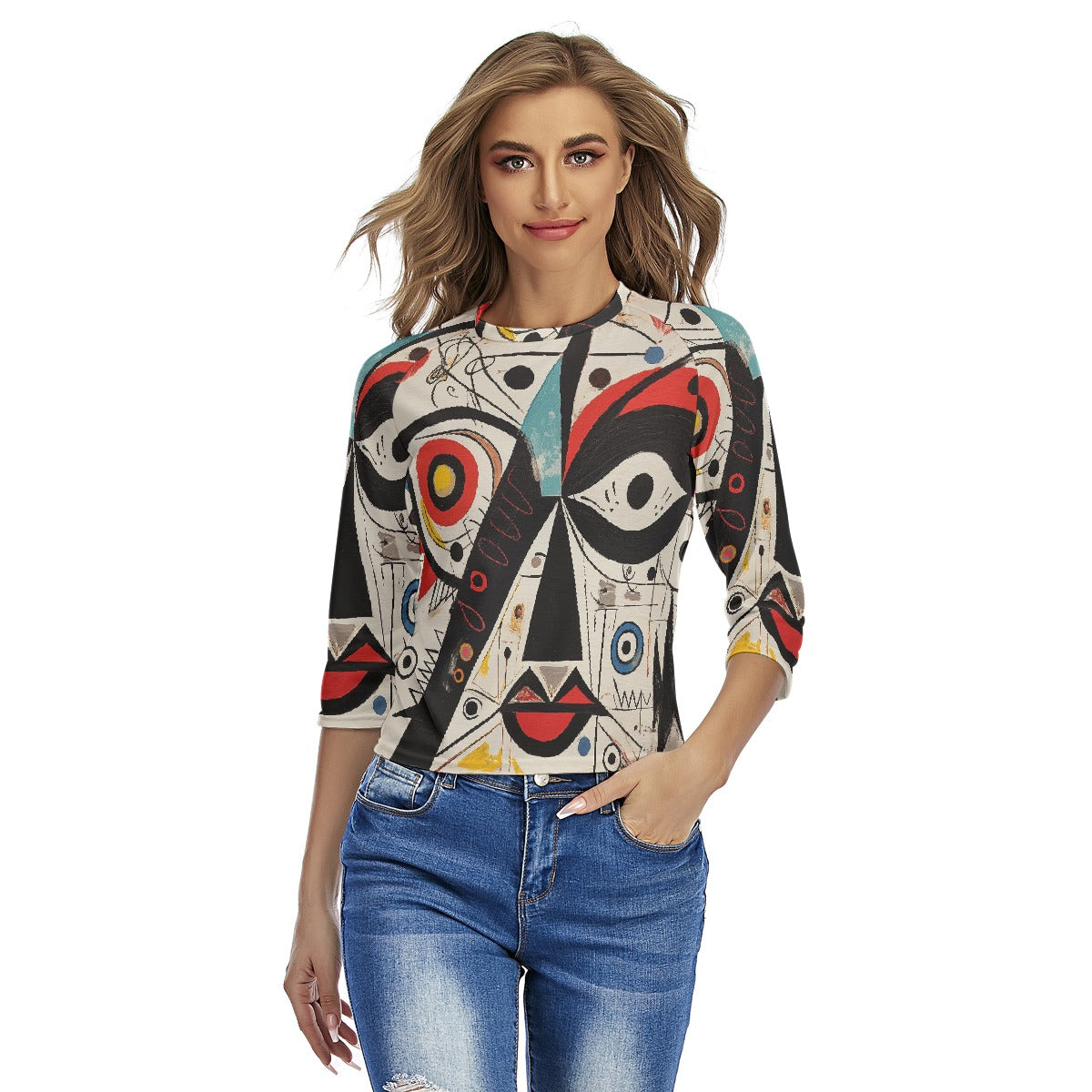 All-Over Print Women's Raglan Sleeves T-shirts