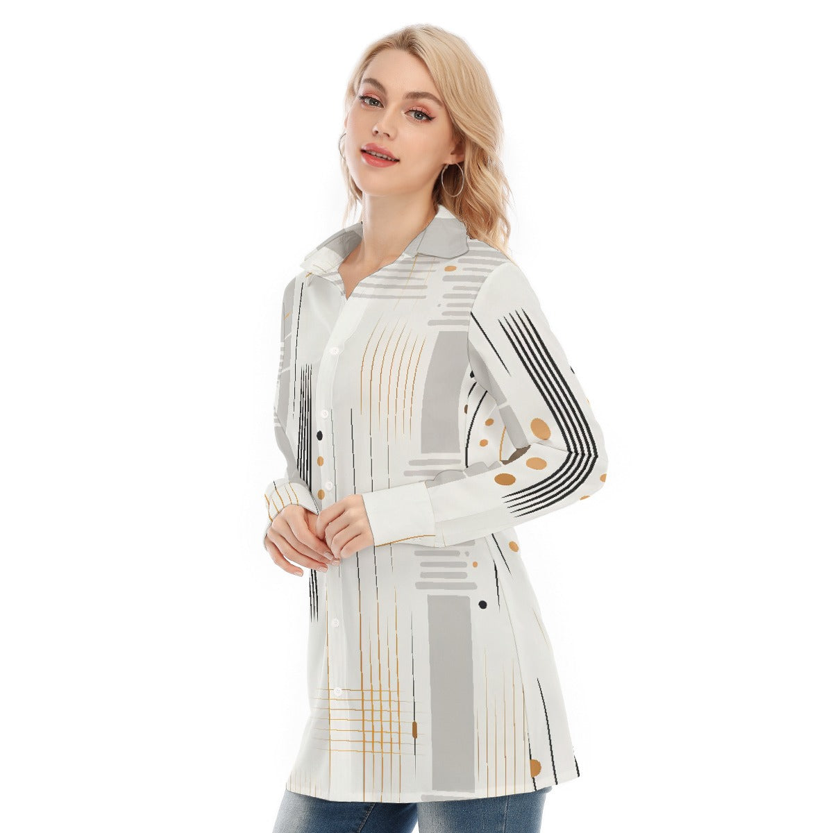 All-Over Print Women's Long Shirt