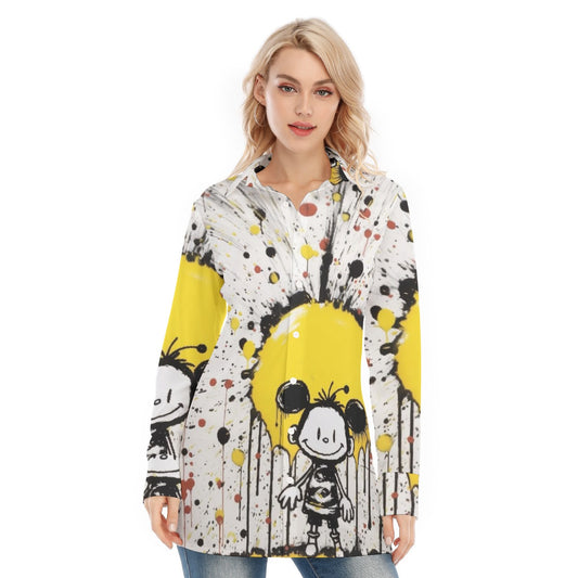 All-Over Print Women's Long Shirt