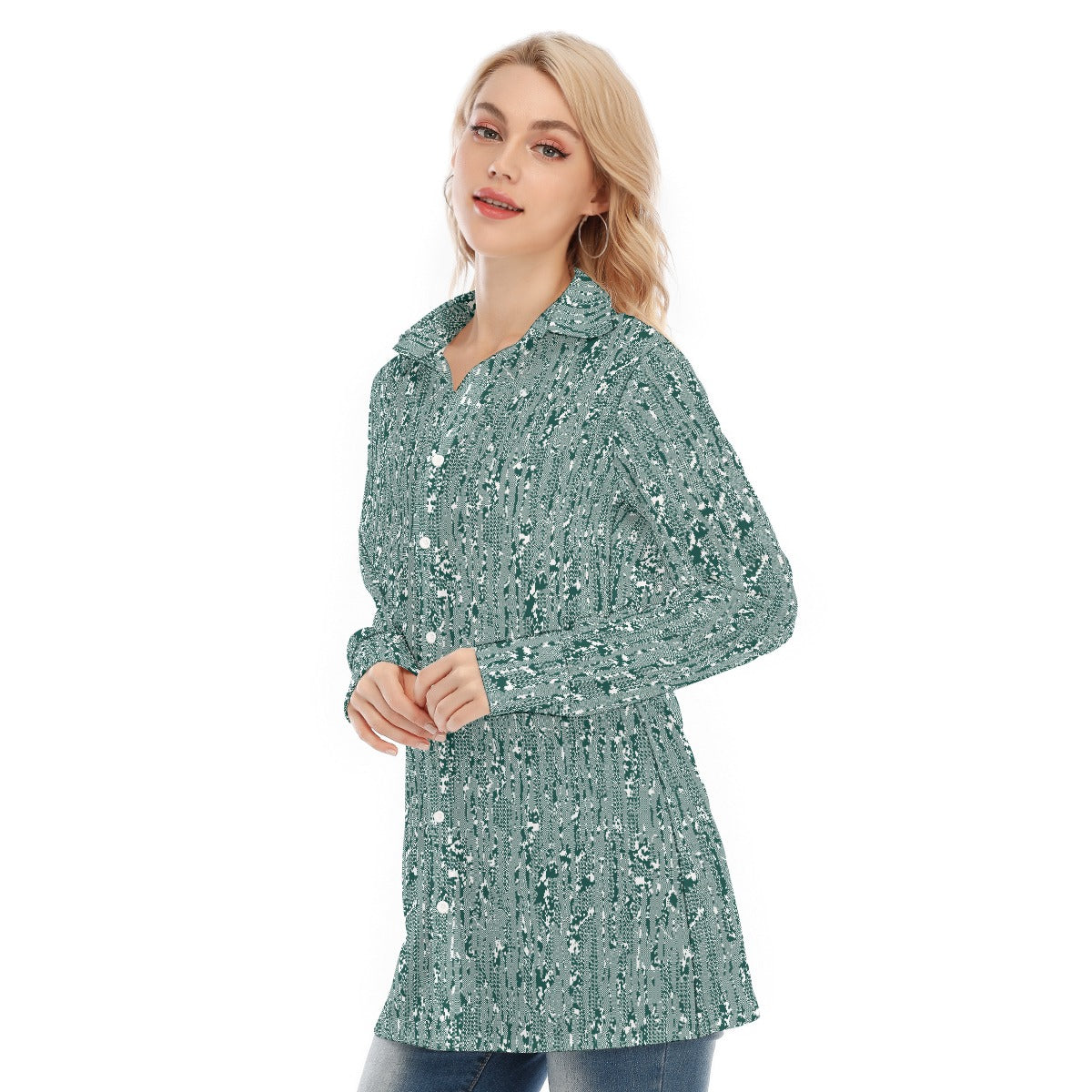 All-Over Print Women's Long Shirt