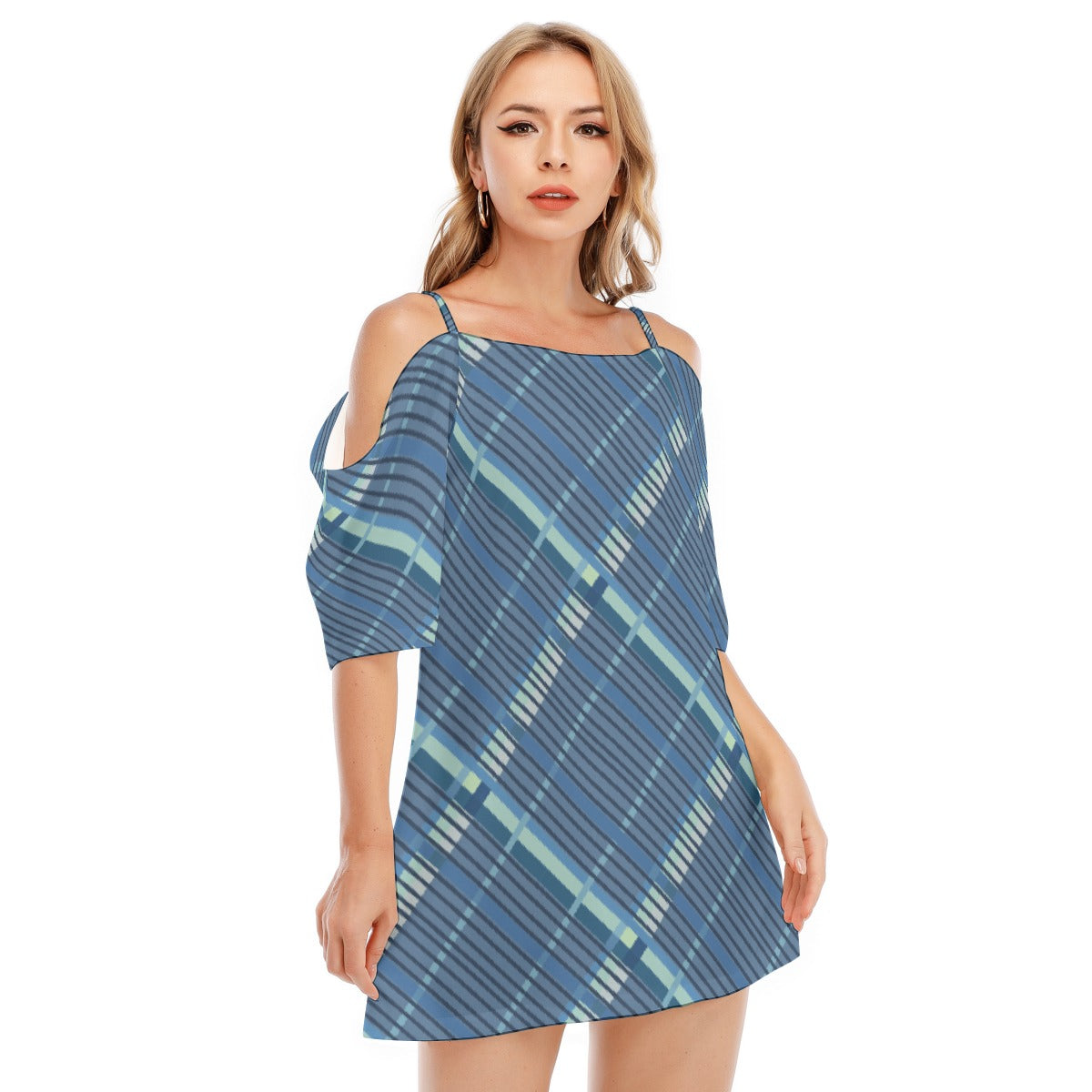 All-Over Print Women's Off-shoulder Cami Dress