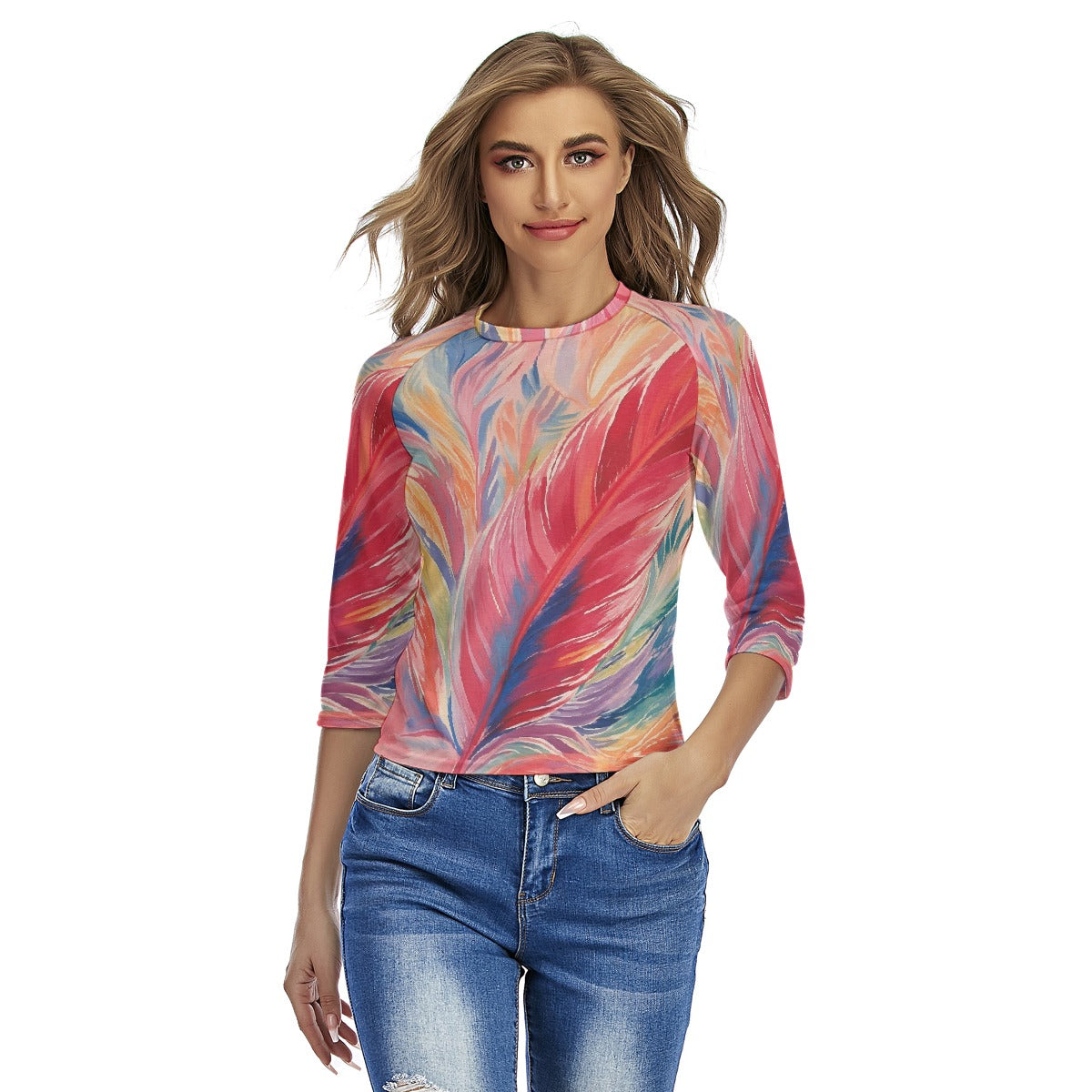 All-Over Print Women's Raglan Sleeves T-shirts