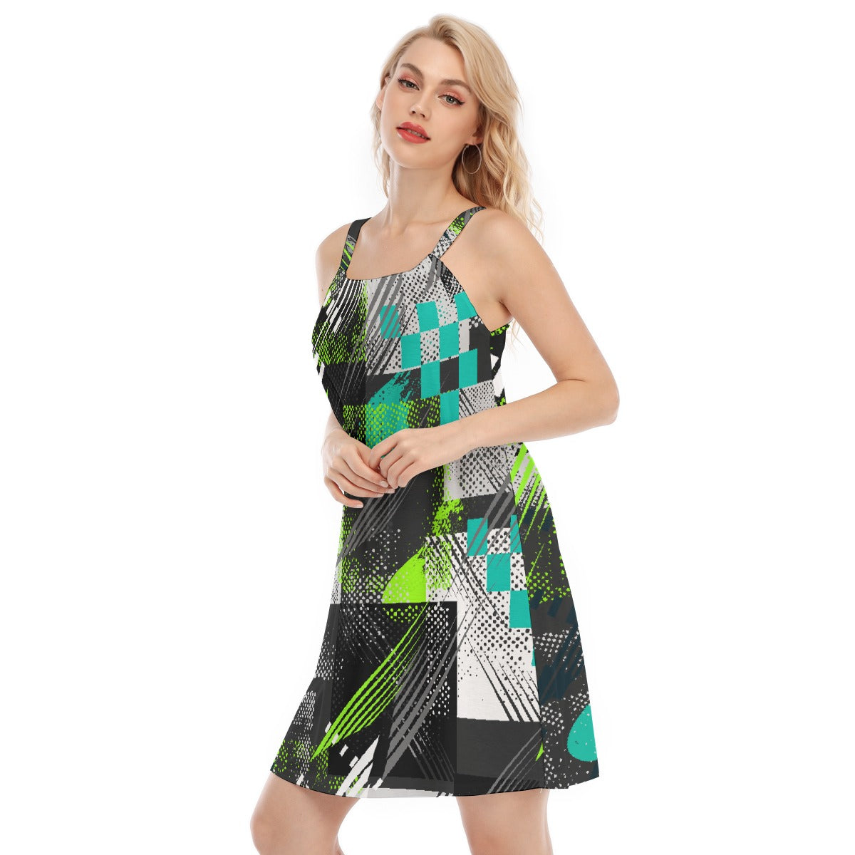 All-Over Print Women's O-neck Cami Dress