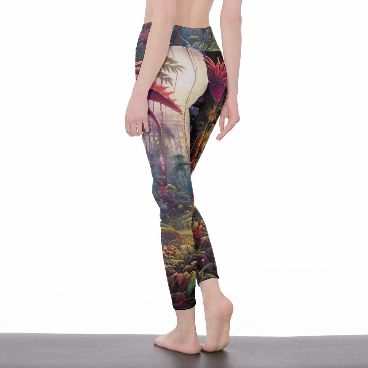 All-Over Print Women's High Waist Leggings | Side Stitch Closure