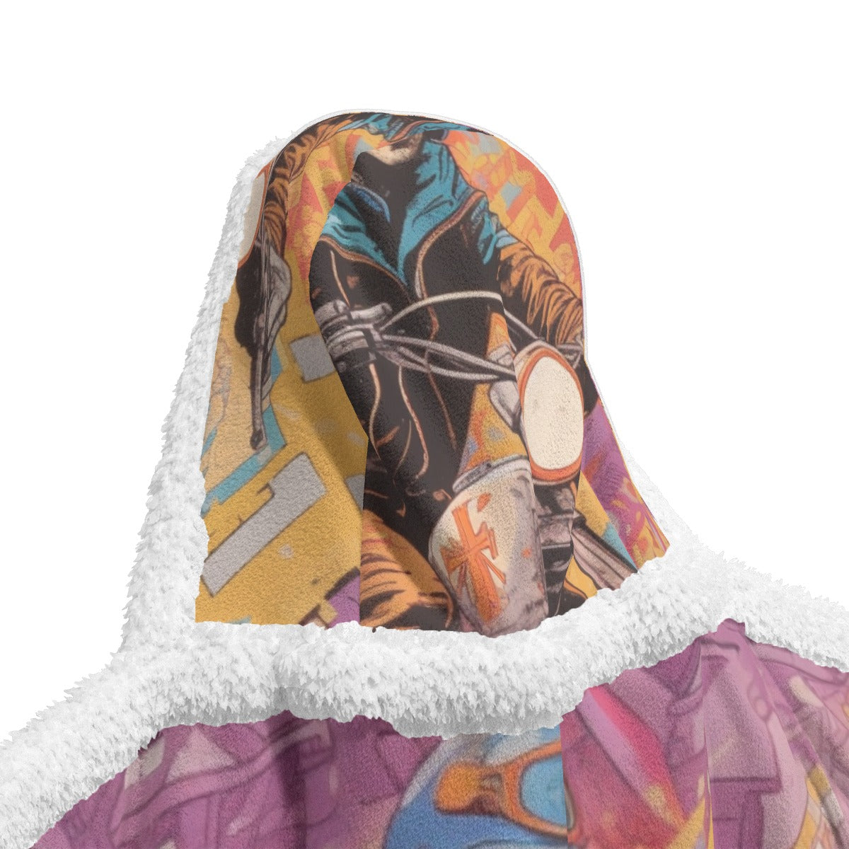 All-Over Print Unisex Wearable Hooded Blanket