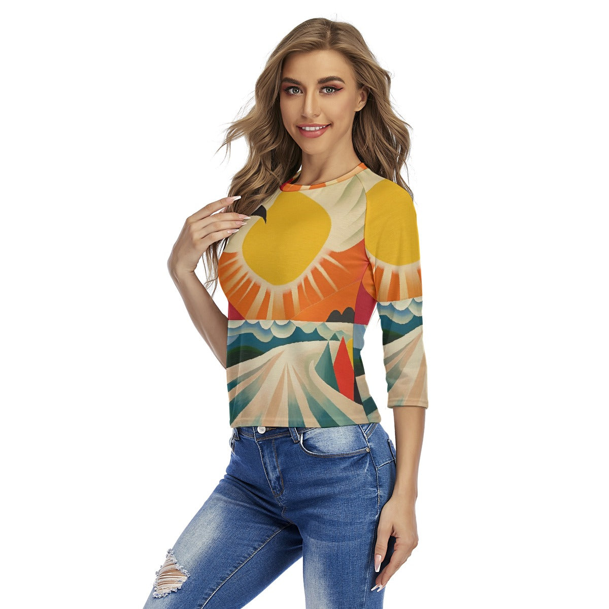 All-Over Print Women's Raglan Sleeves T-shirts