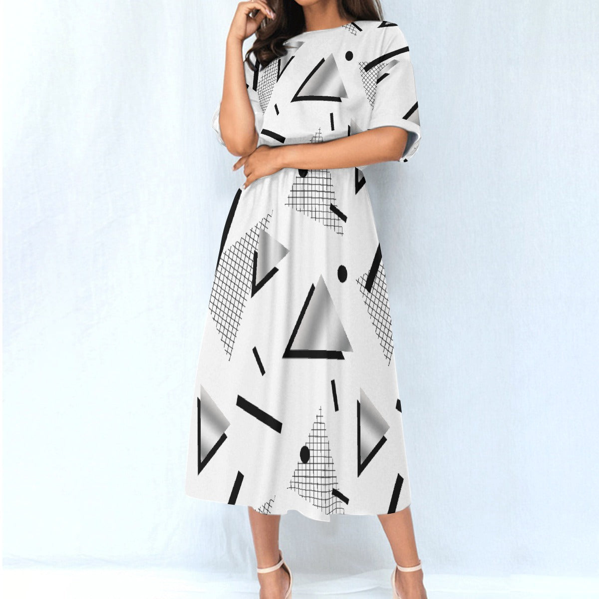 All-Over Print Women's Elastic Waist Dress