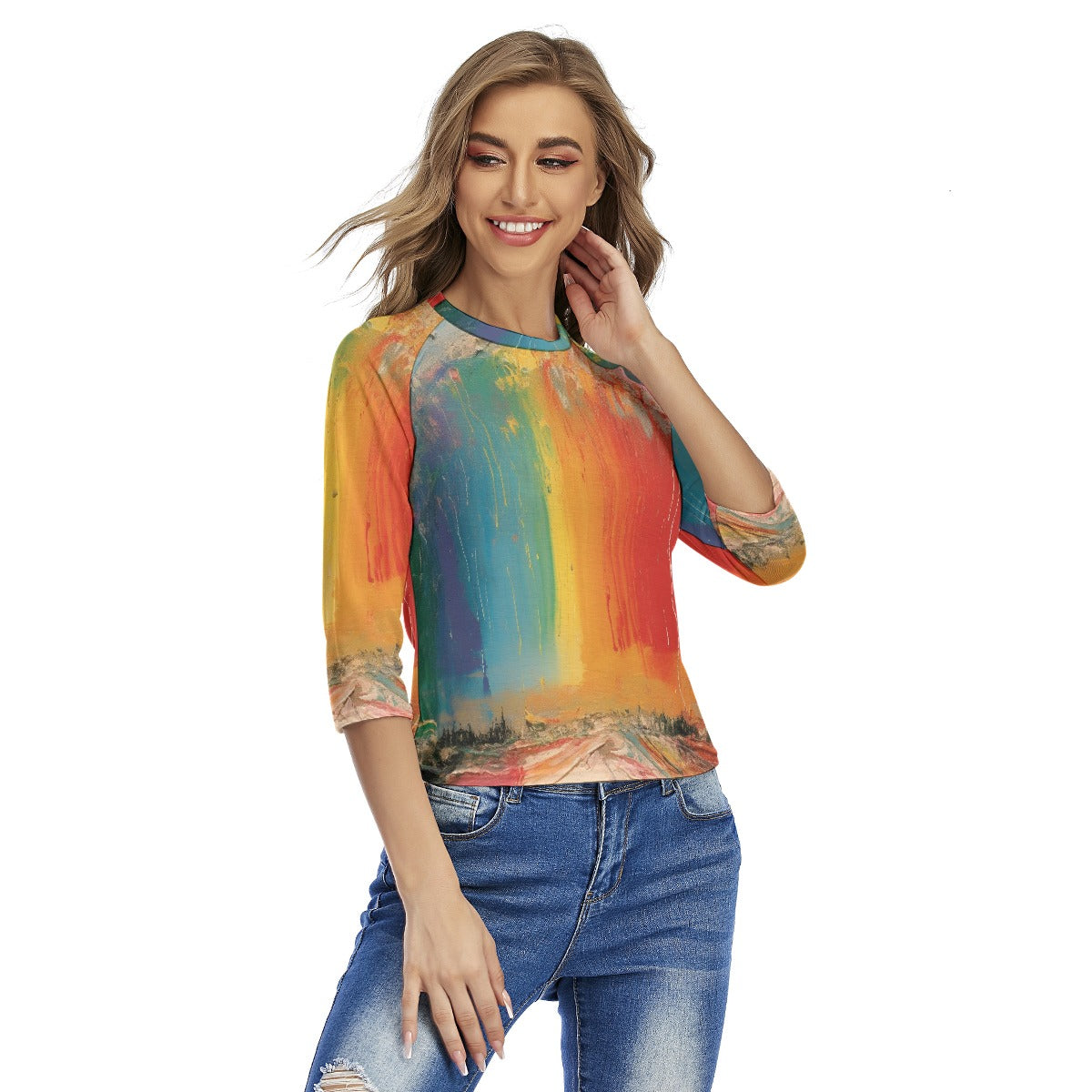 All-Over Print Women's Raglan Sleeves T-shirts