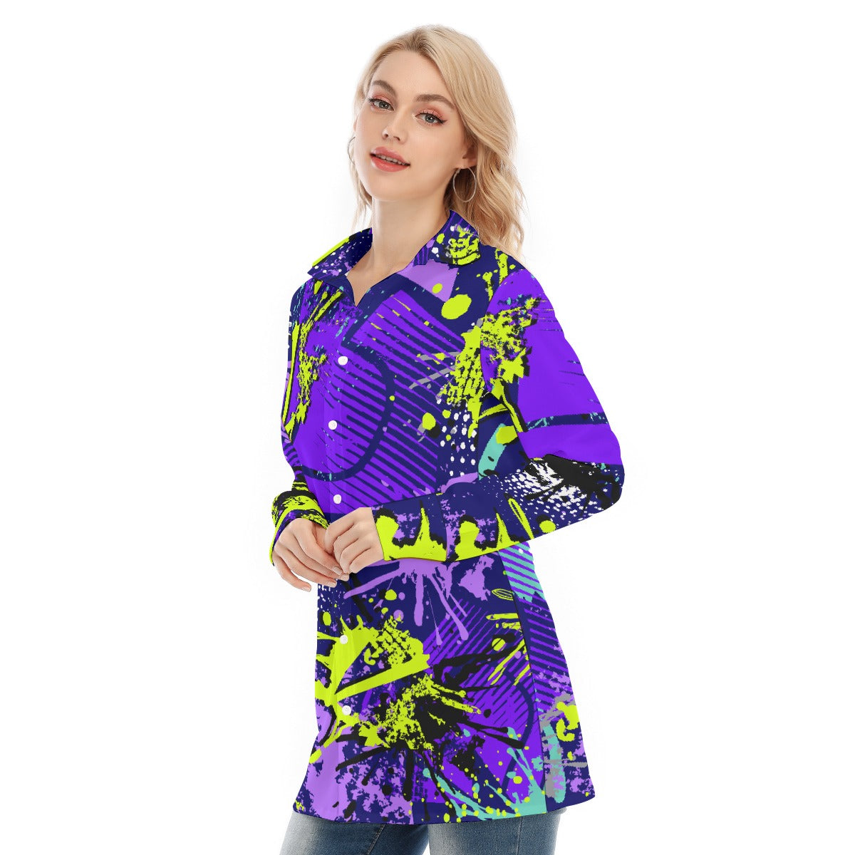 All-Over Print Women's Long Shirt