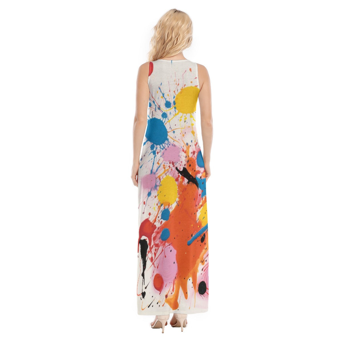 All-Over Print Women's Vest Dress | Length To Ankle