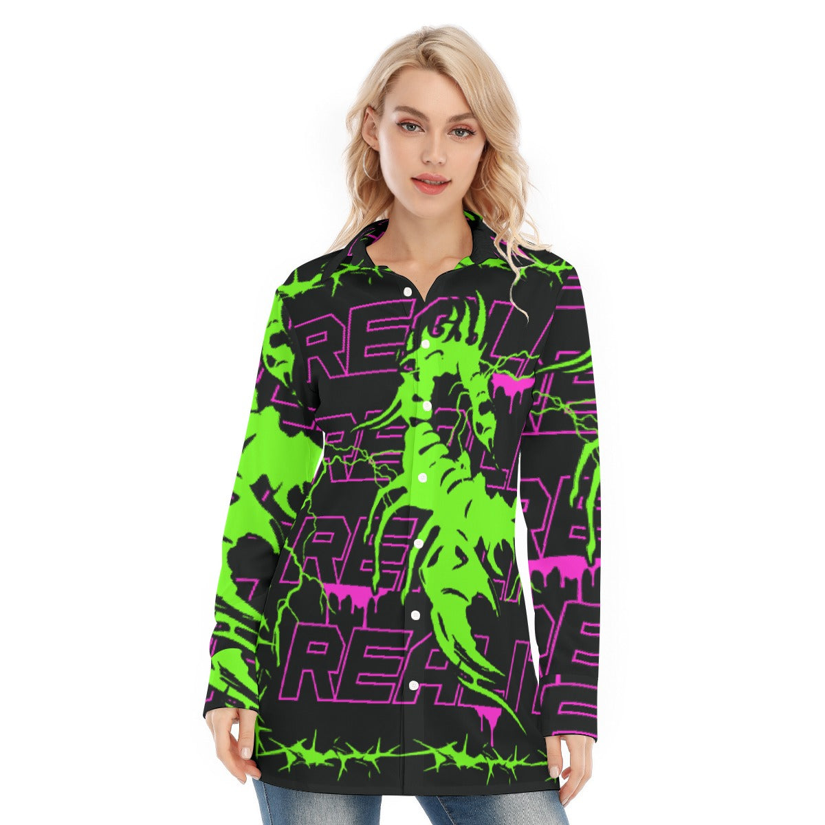 All-Over Print Women's Long Shirt