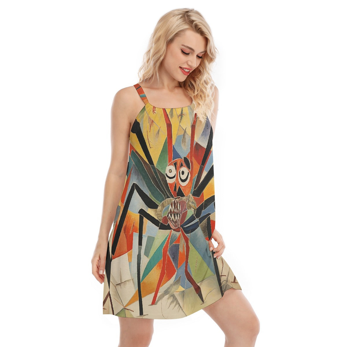 All-Over Print Women's O-neck Cami Dress