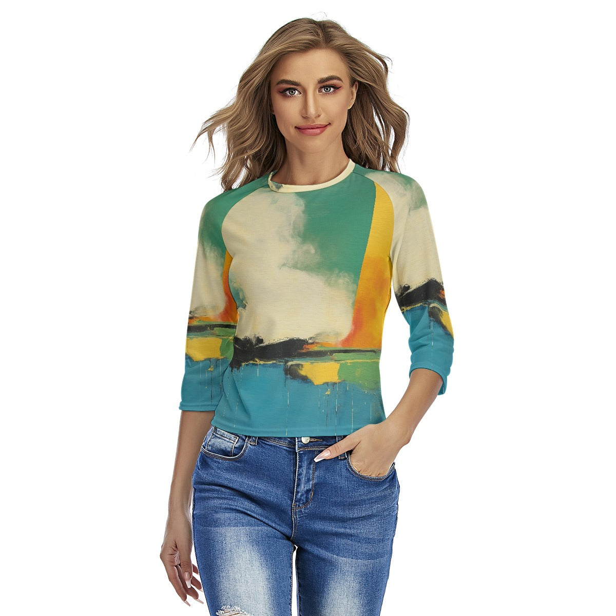 All-Over Print Women's Raglan Sleeves T-shirts