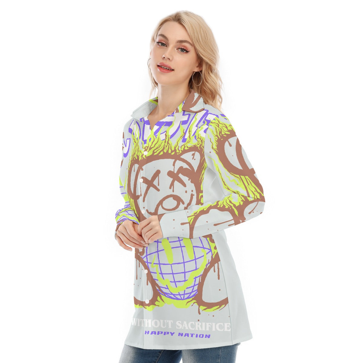 All-Over Print Women's Long Shirt