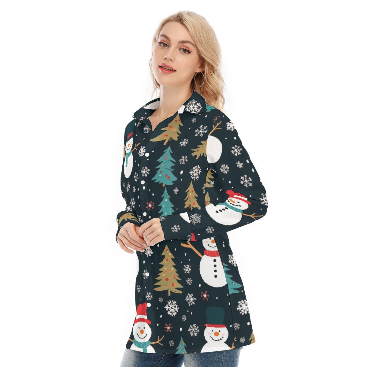 All-Over Print Women's Long Shirt