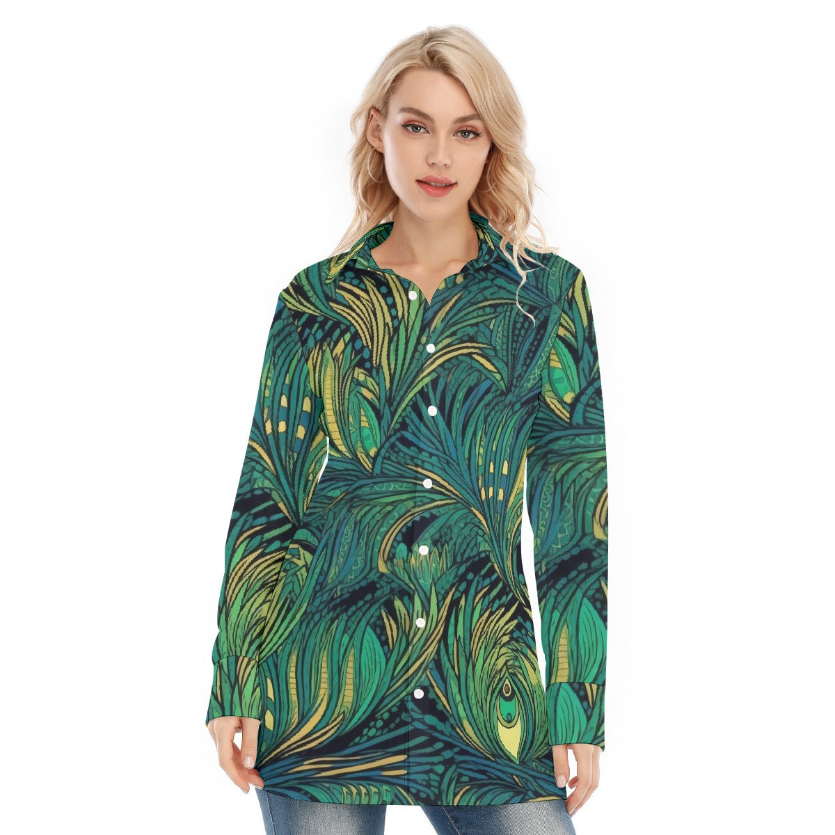 All-Over Print Women's Long Shirt