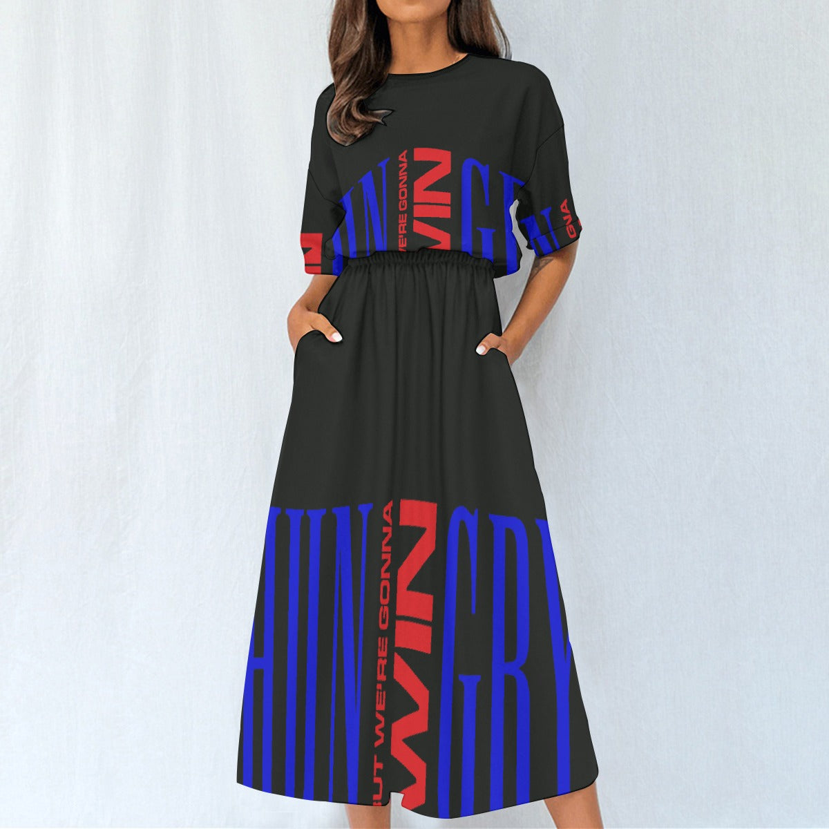 All-Over Print Women's Elastic Waist Dress